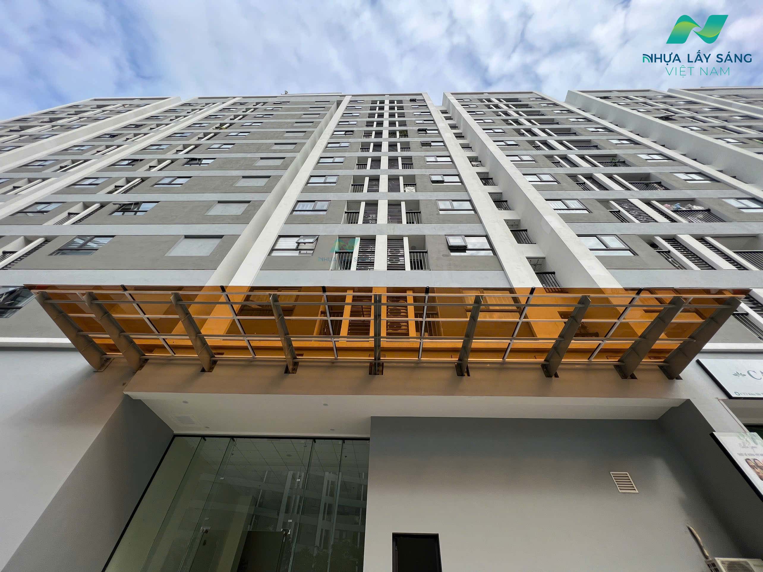 Công trình nâu trà mái hiện chung cư