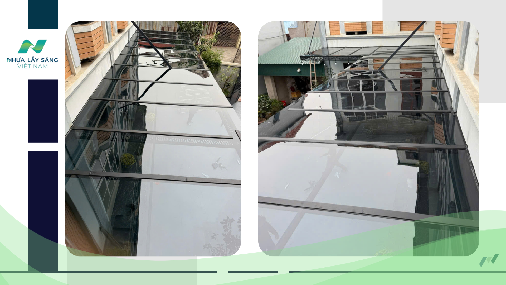 Mái che hiên nhà dân màu xám cao cấp