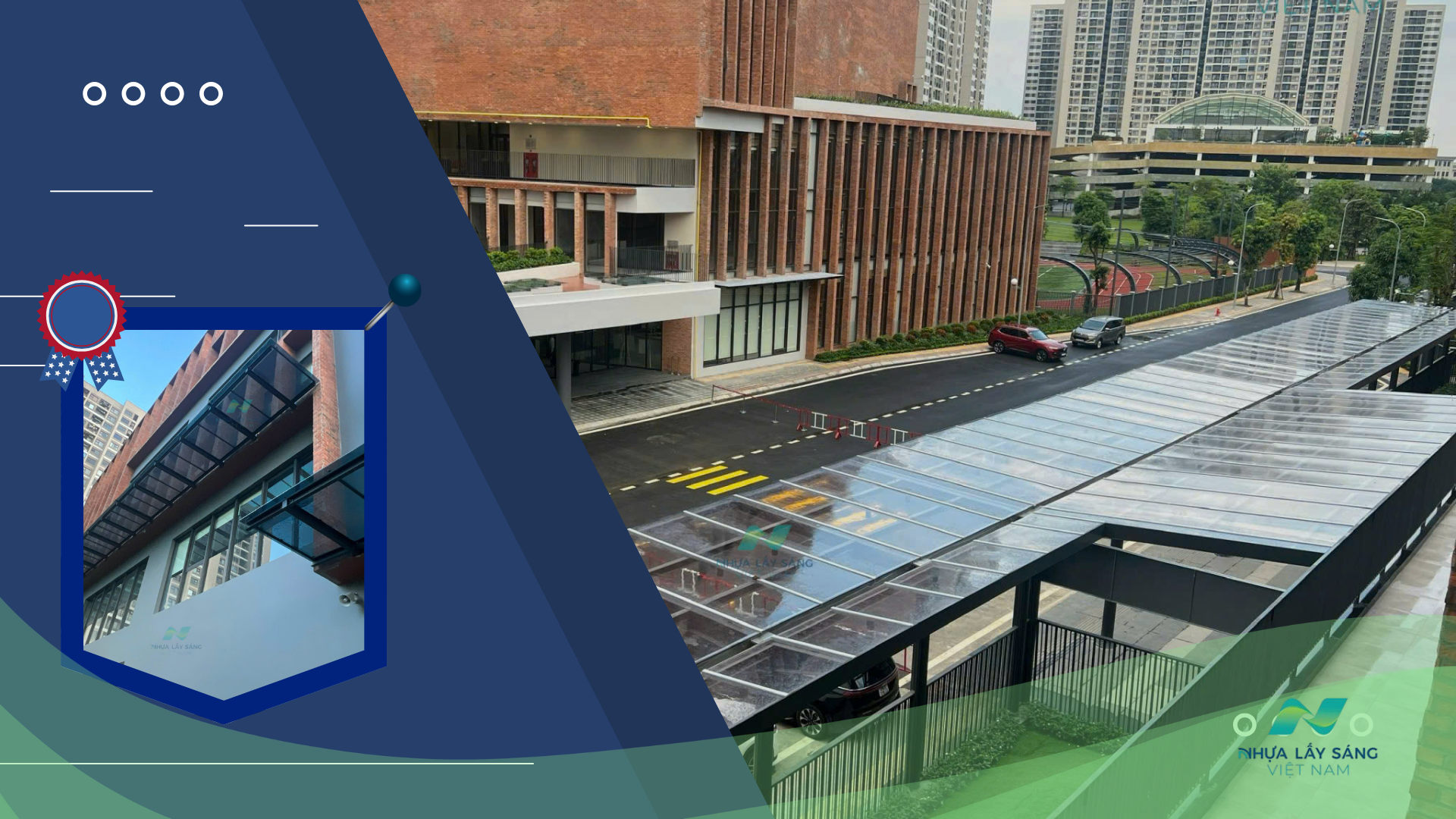 Mái che tại Trường học quốc tế Brighton College Vietnam