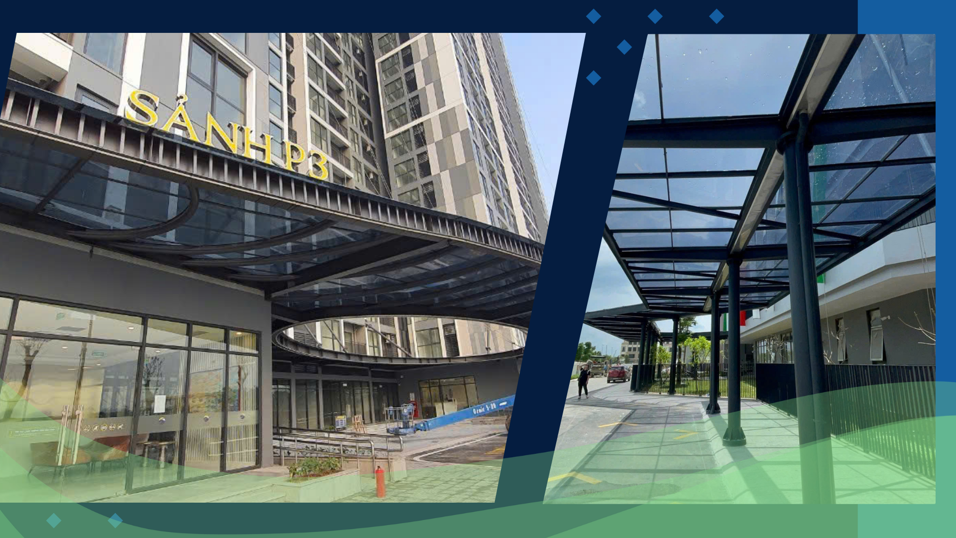 Mái che sảnh L8 - Vinhome Ocean Park